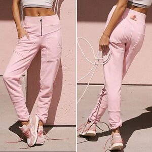 FP Movement by Free People Pink High-Waist Track Joggers